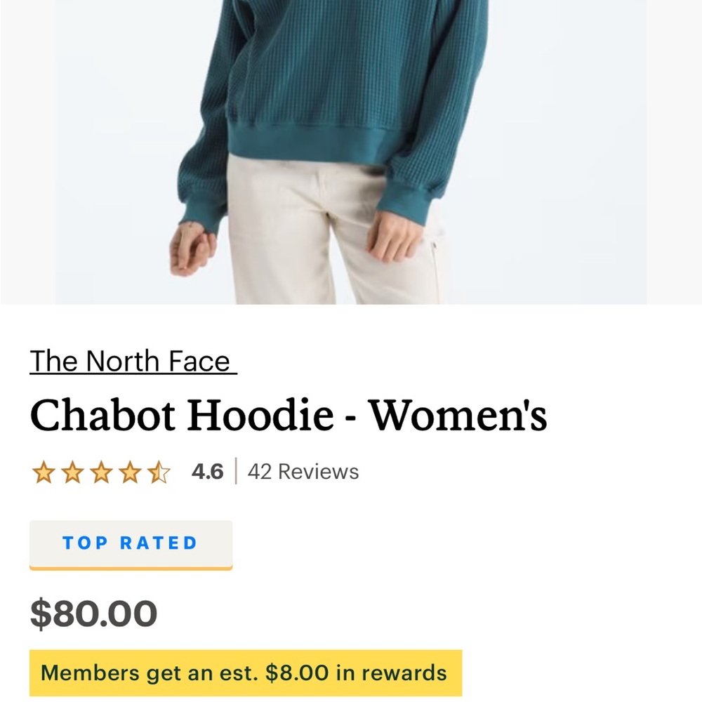 The North Face Teal Chabot Women's Hoodie